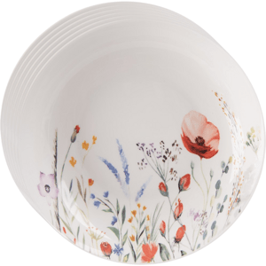 Orion Zestaw porcelanowych talerzy głębokich Mak 20,5 cm, 6 szt.