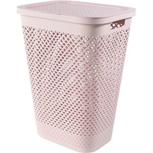 Curver Kosz na brudną bieliznę Pure 55 l, różowy