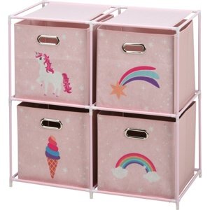 Storage Solutions Szafka dziecięca z 4 pojemnikamido przechowywania, 68 x 35 x 70 cm