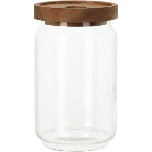 Szklany słoik z akacjową pokrywką 700 ml, 0,7 l