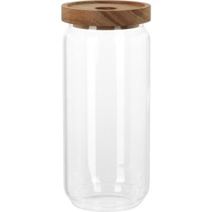 Szklany pojemnik z akacjową pokrywką 1000 ml, 1 l