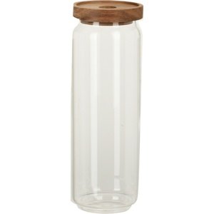 Szklany pojemnik z akacjową pokrywką 1300 ml, 1,7 l
