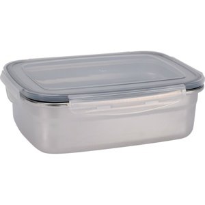 Excellent Houseware Pojemnik ze stali nierdzewnejz plastikową pokrywką 1250 ml, 1,25 l