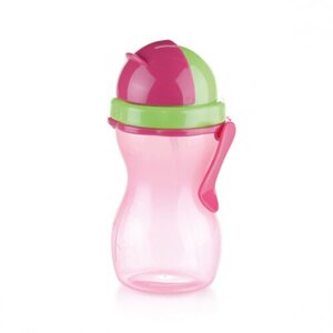 Tescoma Butelka dziecięca ze słomką BAMBINI różowy, 300 ml