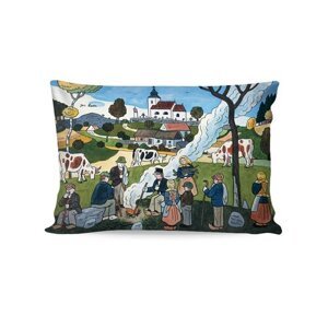 Matějovský Poszewka na poduszkę Deluxe Josef Lada Jesień, 33 x 50 cm