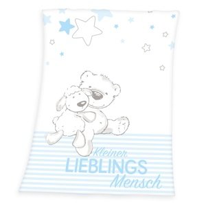 Koc Kleiner Lieblings niebieski, 75 x 100 cm