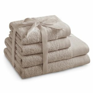 Restilo Komplet ręczników Amari beżowy, 2 szt. 50 x 100 cm, 2 szt. 70 x 140 cm