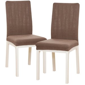 4Home Elastyczny pokrowiec na krzesło Magic clean brązowy, 45 - 50 cm, zestaw 2 szt.