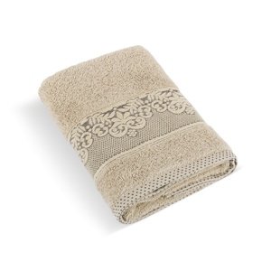 Bellatex Frotte ręcznik kąpielowy kolekcja Orchidea beżowy, 70 x 140 cm, 70 x 140 cm