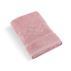 Bellatex Frotte ręcznik kolekcja Orchidea stary róż, 50 x 100 cm, 50 x 100 cm