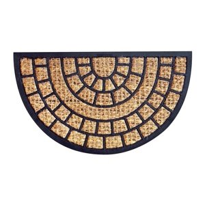 Toro Wycieraczka kokosowa Squares półokrągła, 40 x 70 cm