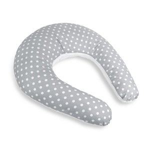 Bellatex Poduszka do karmienia piersią Polka dotsszara, 180 cm