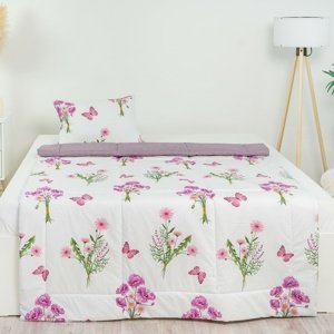 Zestaw letni Stanex CLASSIC Wiosna fioletowy, 140x 200 cm, 40 x 60 cm