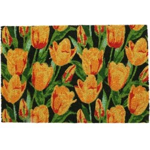 Wycieraczka kokosowa Orange tulips, 39 x 59 cm
