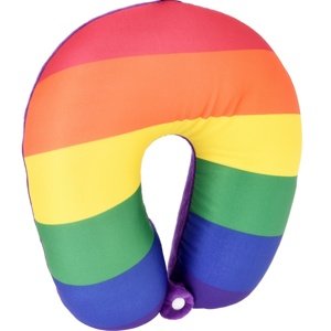 Poduszka podróżna Rainbow różowy, 32 x 34 cm