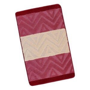 Bellatex Dywanik łazienkowy Bany Chevron bordowy,60 x 100 cm