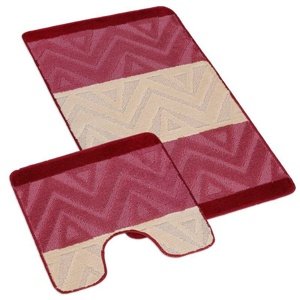 Bellatex Zestaw dywaników łazienkowych Bany zwzorem Chevron, 60 x 100, 60 x 50 cm