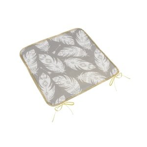 Bellatex Poduszka do siedzenia Adéla gładkaFeather szara, biała, 40 x 40 cm
