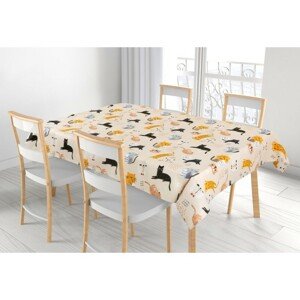 Bellatex Obrus Adéla Kitty żółty, 100 x 100 cm, 100 x 100 cm
