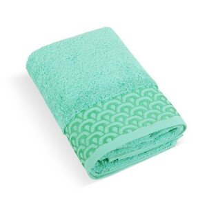 Bellatex Ręcznik frotte Koronka turkusowy, 50 x 100 cm