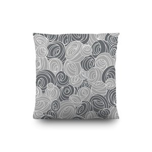 Poduszka Spirals szara, 45 x 45 cm