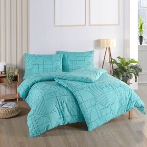 BedTex Bawełniana pościel Geo Aquatic Awe, 220 x200 cm, 2 szt. 70 x 90 cm, 220 x 200 cm, 2 szt. 70 x 90 cm