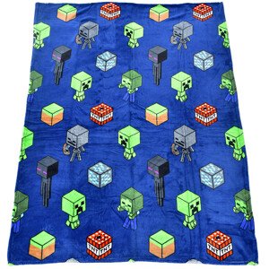 Carbotex Koc dziecięcy Minecraft Mob Monster, 130 x 170 cm