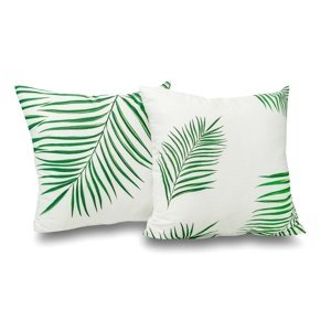 Kvalitex Poszewka na poduszkę Tropical biała, 40 x40 cm, zestaw 2 szt., 40 x 40 cm