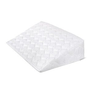 Bellatex Klinowa poduszka pod głowę z przeszyciem,biała, 80 x 50 x 20 cm