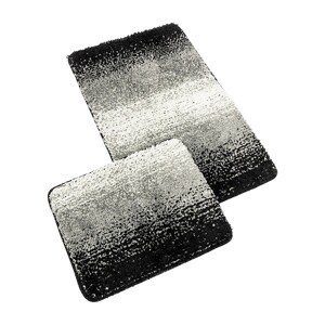 Bellatex Zestaw dywaników łazienkowych bezwycięcia BANYSILVER czarny, 60 x 100, 60 x 50 cm