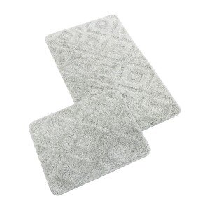 Bellatex Zestaw dywaników łazienkowych bez wycięć BANYSILVER jasnoszary, 60 x 100, 60 x 50 cm