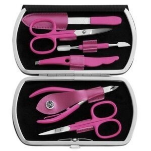 Luksusowy zestaw do manicure i pedicure Solingen pink , NO 319-12