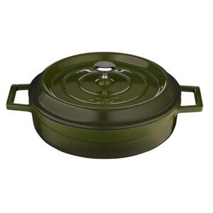 Lava Garnek żeliwny niski okrągły 28 cm, zielony, śred. 28 cm