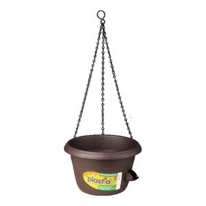 Plastia Donica samonawadniająca wisząca 25 cm brązowy, śred. 25 cm