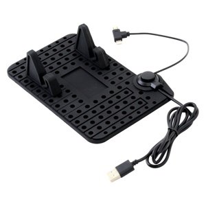 Compass Uchwyt na telefon z podkładką i kablem micro USB, czarny