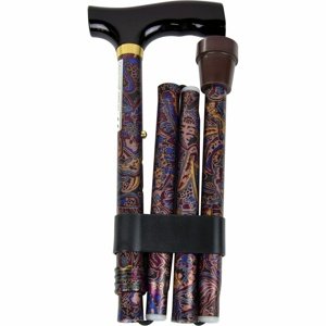 Składana laska spacerowa Oriental - gold, 95 cm