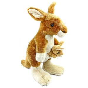Pluszowy kangur z kangurzątkiem Rappa, 27 cm