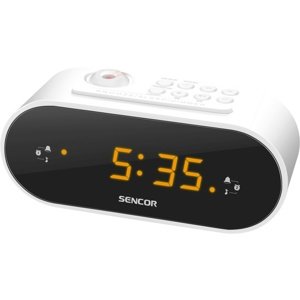 Sencor SRC 3100 W Radiobudzik z projektorem, biały