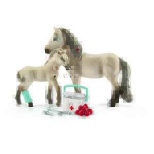 Schleich Źrebię i klacz islandzka z apteczką