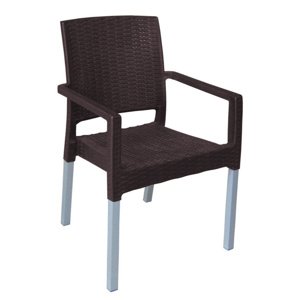 Sztaplowane krzesło ogrodowe Ratan Lux, wenge