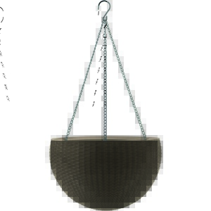 Keter Doniczka wisząca Sphere ciemnobrązowy, śr. 35 cm