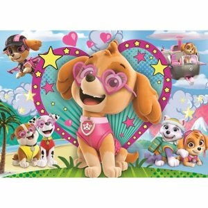 Trefl Błyszczące puzzle Paw Patrol W blasku Skye, 100 elementów