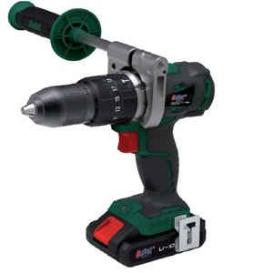 Asist AE2V20B-202-BMC-2 Akumulatorowa wiertarko-wkrętarka z silnikiem bezwęglowym, 20 V Li-Ion