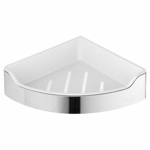 AQUALINE SB109 Samba Półka narożna pod prysznic,21,8 x 6,3 x 21,8 cm, polerowana stal nierdzewna