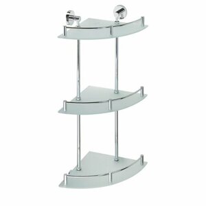 Szkło SAPHO XR606 X-Round E. półka narożna.potrójna z klapą, 27 x 66 x 27 cm