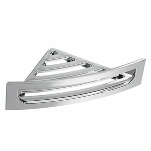 GEDY CP80 narożna półka prysznicowa z syfonem, 23x 7,5 x 23 cm, okrągła, srebrna