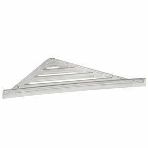 GEDY FL80 półka narożna do prysznica, 23 x 3 x 23cm, ABS/przezroczysta