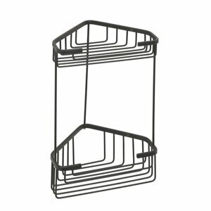 GEDY 2482-14 Inteligentna dwupoziomowa półkanarożna 20 x 32,5 x 15,1 cm, czarny mat