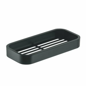 GEDY 321814 Inteligentna półka prysznicowa, 24,1 x3 x 11,1 cm, czarny mat