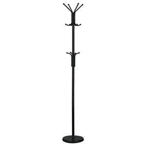 Wieszak metalowy Viborg chrom, 180 cm, czarny